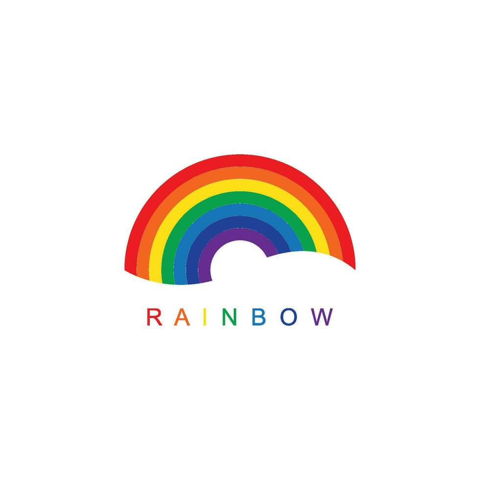 Regenbogen-Symbol-Logo-Vektor vektor