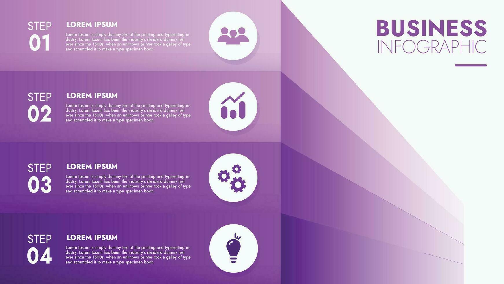 infographic mall för presentationer och funktioner data visualisering inkluderar en bearbeta Diagram med diagram, steg, alternativ. de begrepp för marknadsföring genom illustrationer för kör till Framgång. vektor