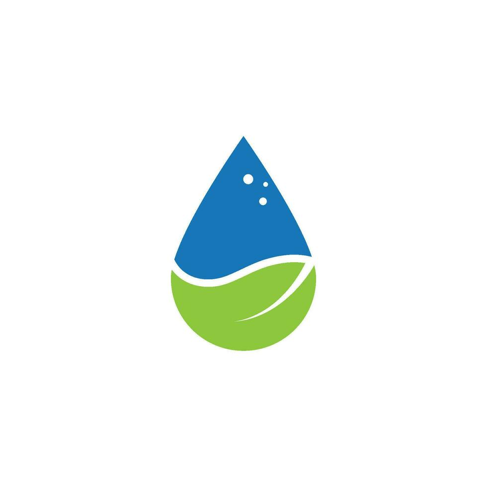 Wassertropfen-Logo-Schablonenvektor vektor