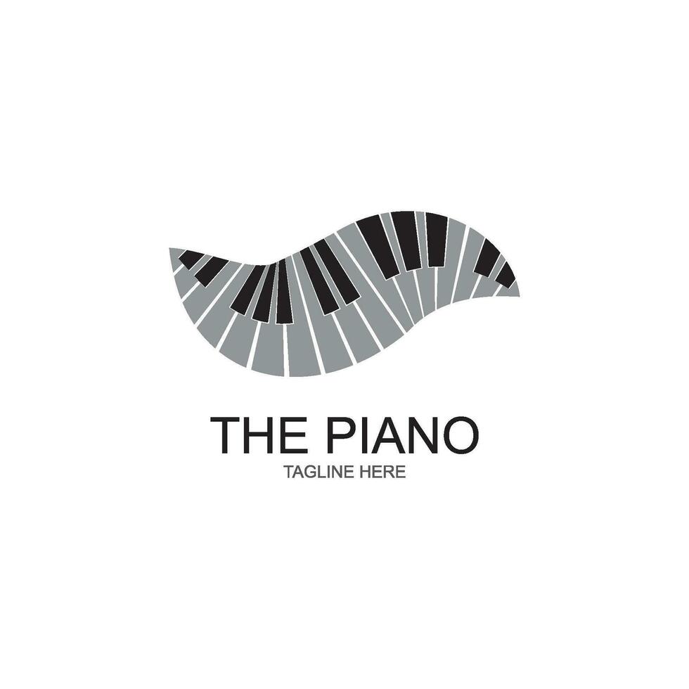 piano logotyp design mall vektor