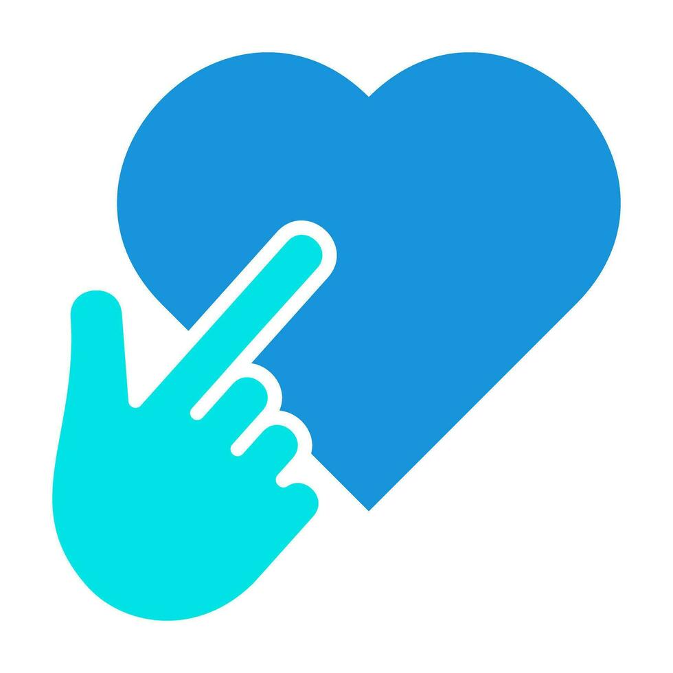 hand finger kärlek blå ikon knapp logotyp gemenskap design vektor