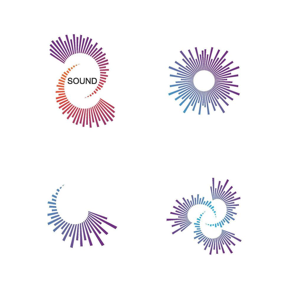 ljudvåg illustration logotyp vektor