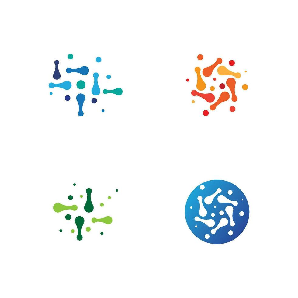 Molekül Logo Vorlage vektor