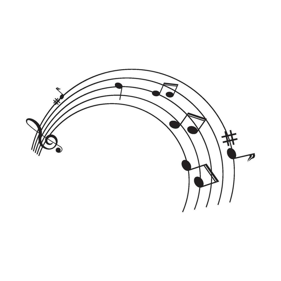 Symbolvektor für Musiknotizen vektor