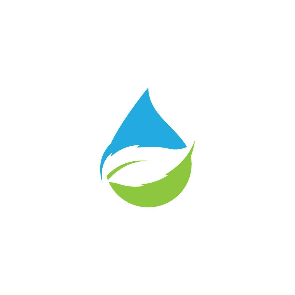 Wassertropfen-Logo-Schablonenvektor vektor