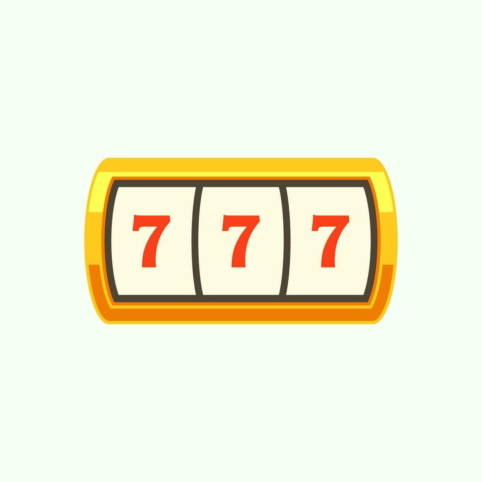 Spielautomat mit Lucky Sevens Jackpot vektor