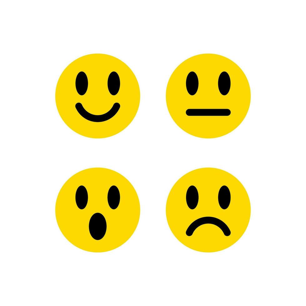 einstellen von Gelb Emoticons Vektor