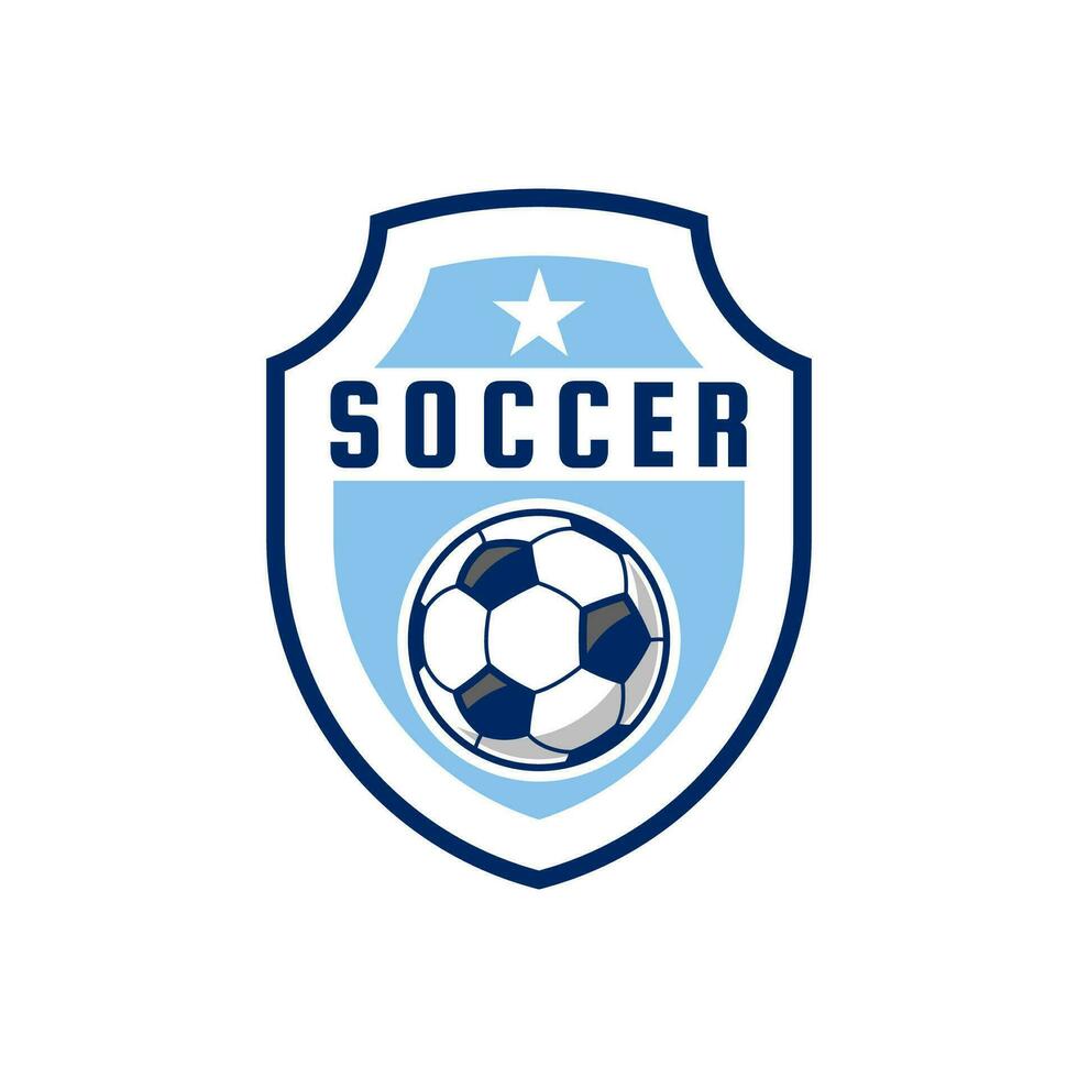 fotboll fotboll logotyp emblem design. vektor