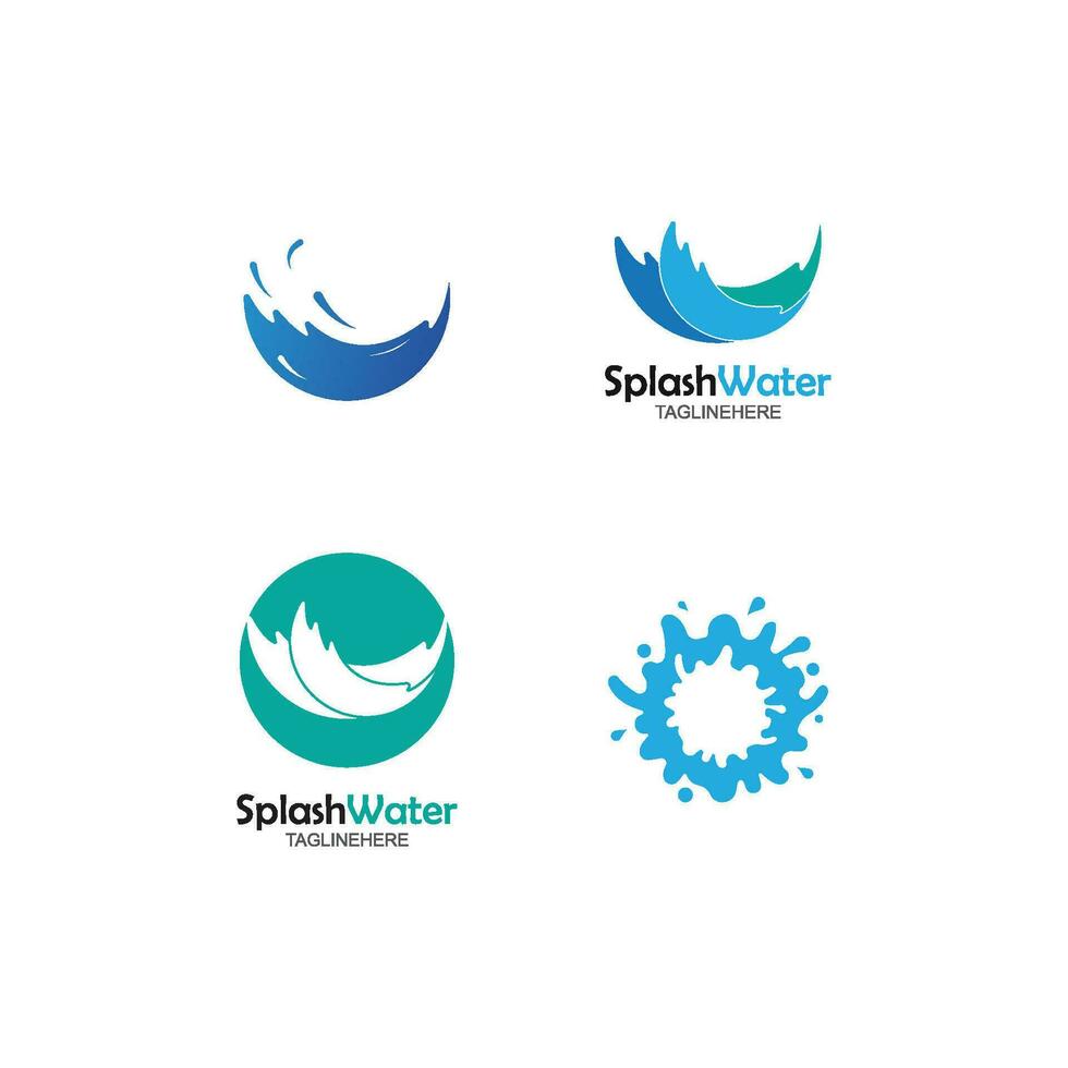 Wasser Spritzen Logo Vektor