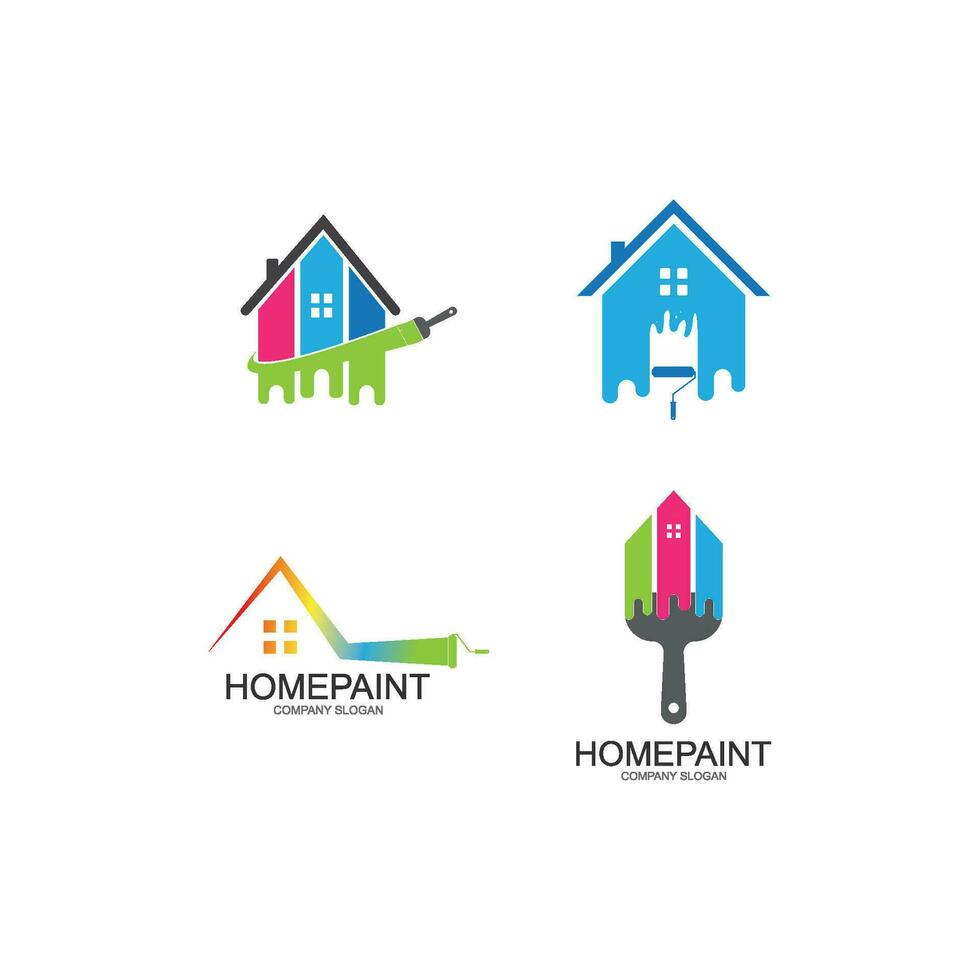 Zuhause Farbe Logo Vektor
