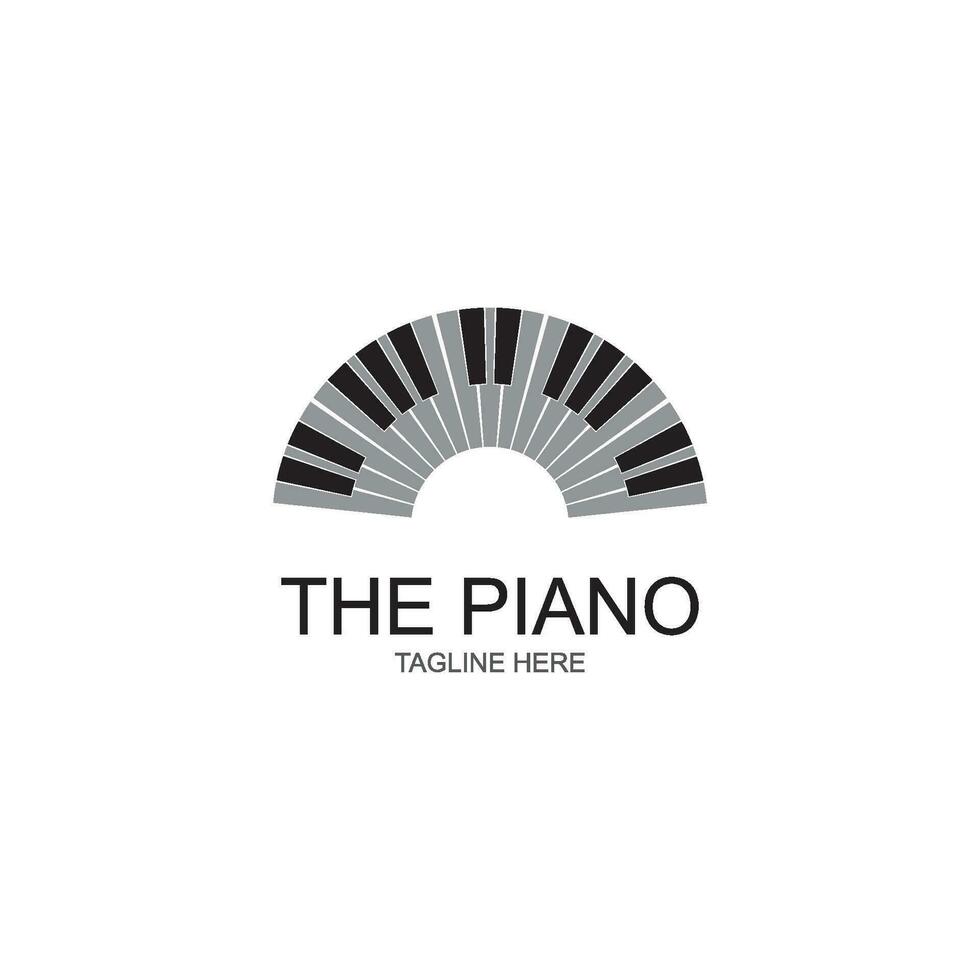 Klavier Logo Design Vorlage vektor