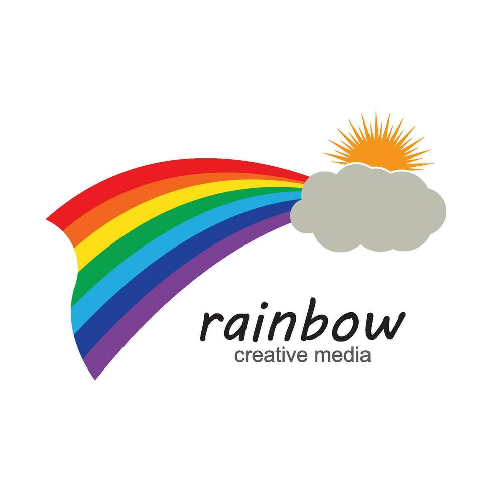 Regenbogen Symbol Logo Vektor Vorlage