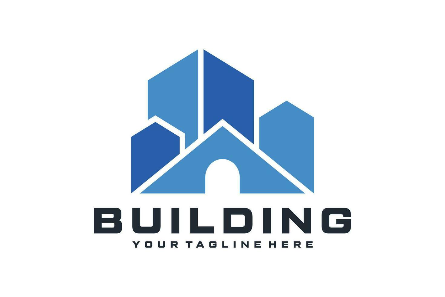 Logo Design von Gebäude, Eigentum, Haus, Stadt vektor