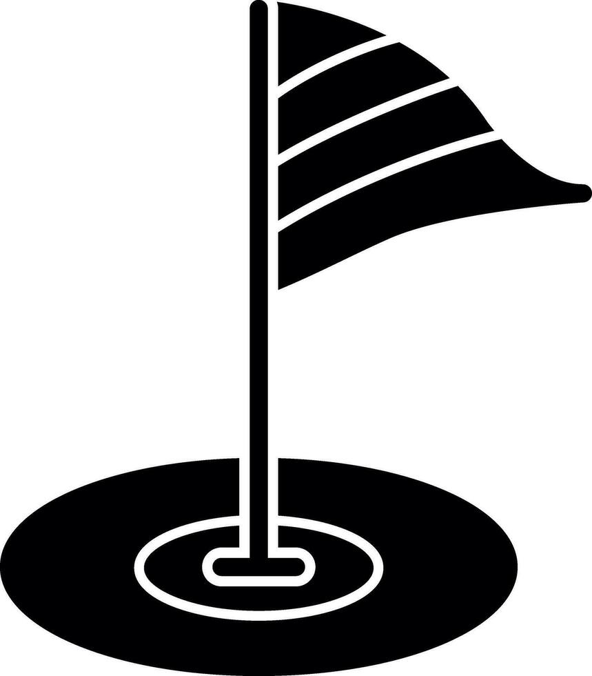 Golf Flagge Vektor Symbol Design