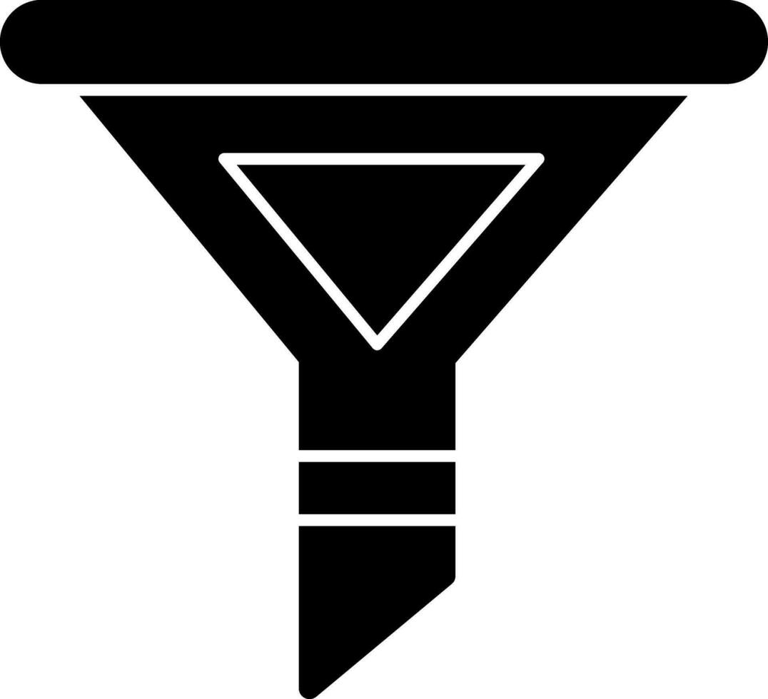Trichter-Vektor-Icon-Design vektor
