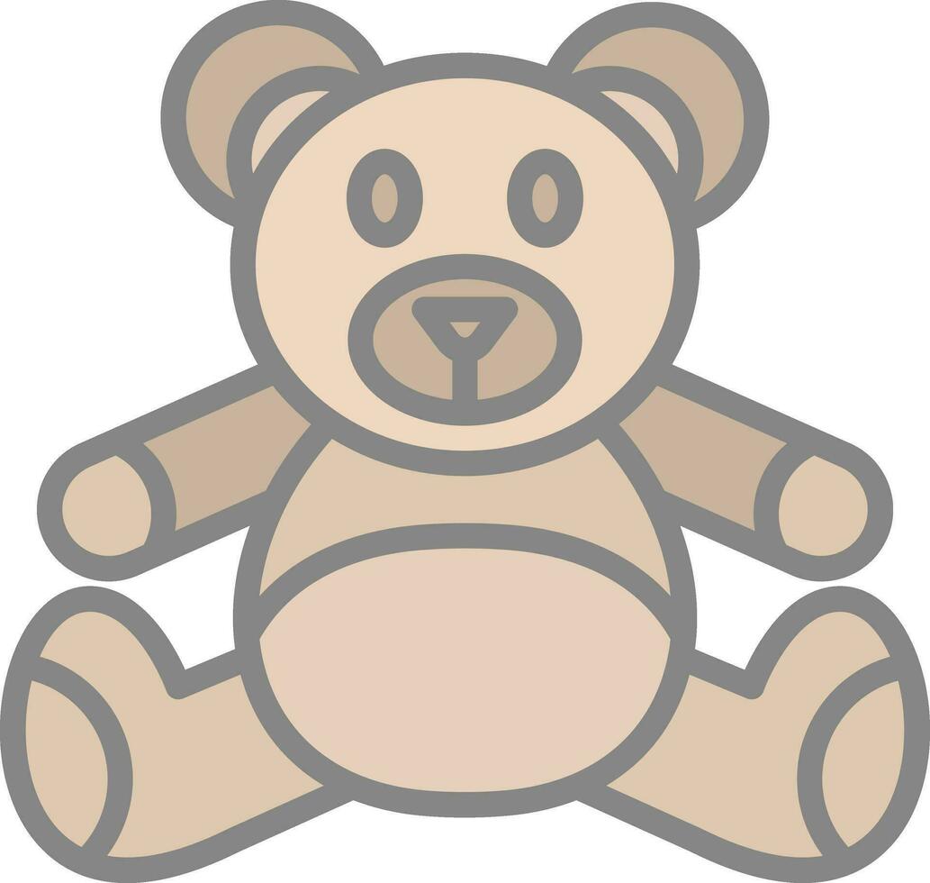 Teddybär-Vektor-Icon-Design vektor