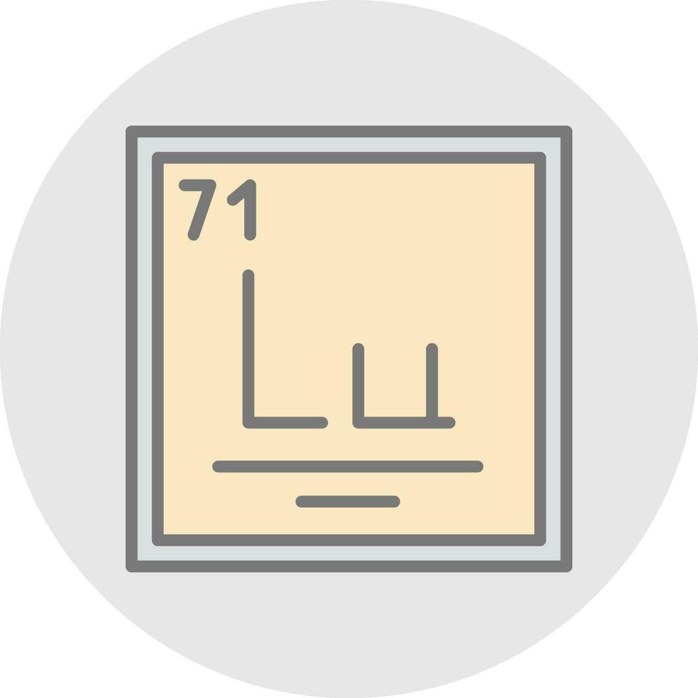 lutetium vektor ikon design
