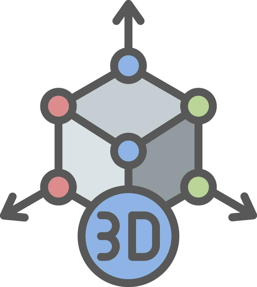 3d modellering vektor ikon design