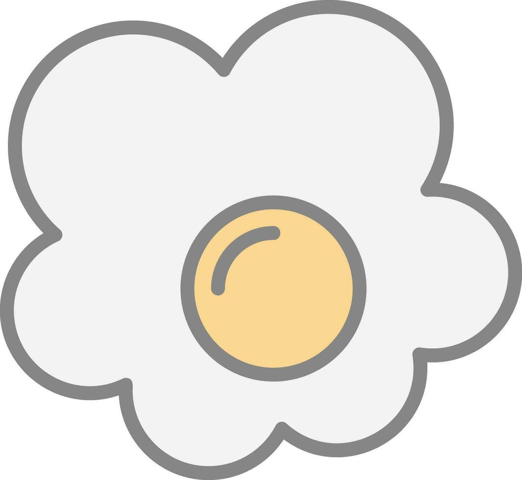 friterad ägg vektor ikon design
