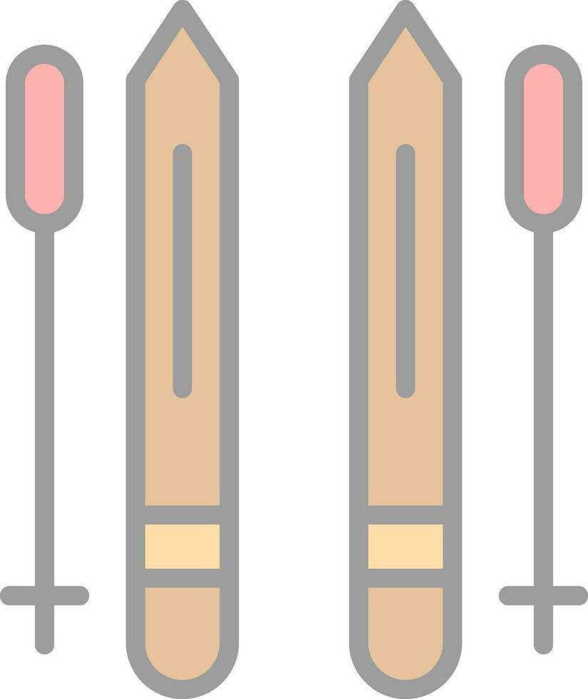 Ski Stangen Vektor Symbol Design