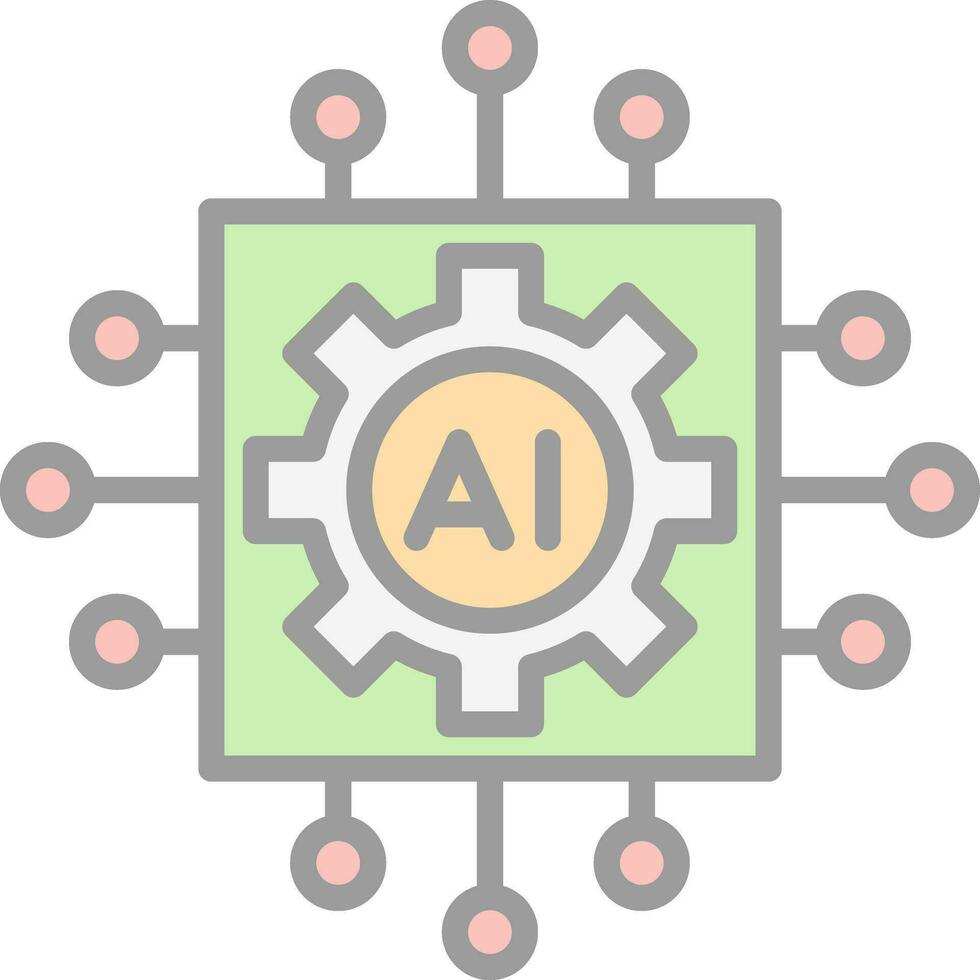 Design von Vektorsymbolen für künstliche Intelligenz vektor