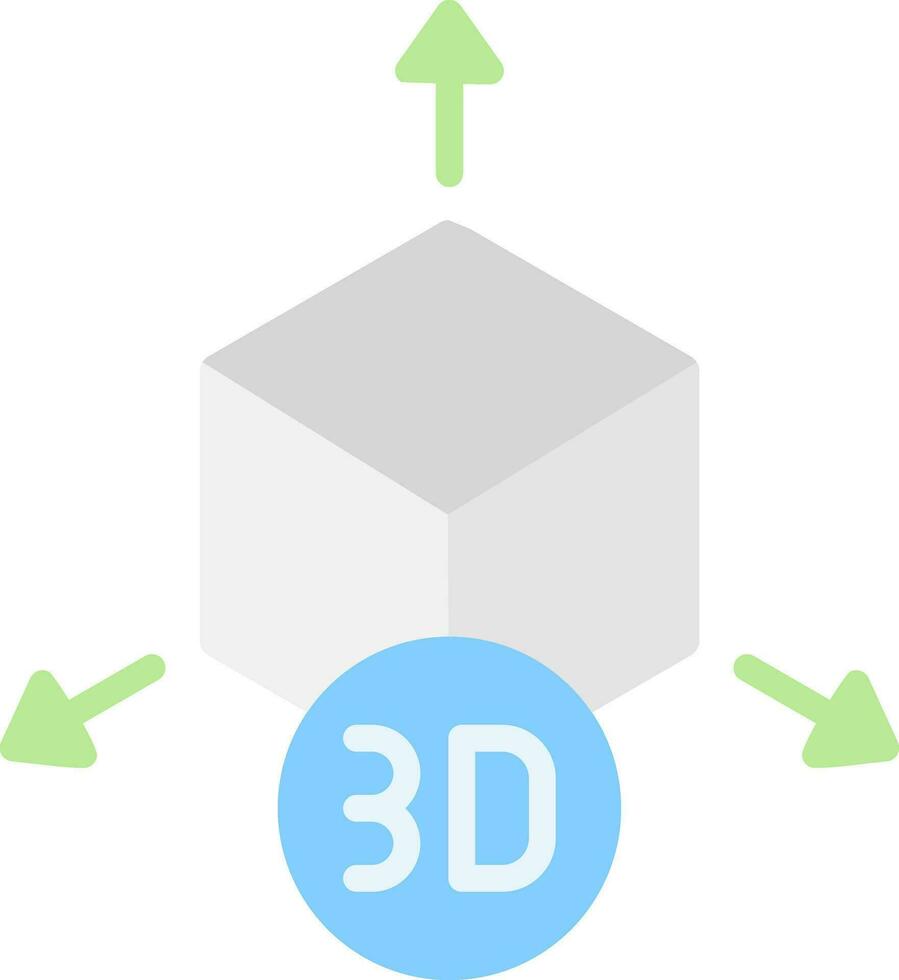 3D-Modell-Vektor-Icon-Design vektor