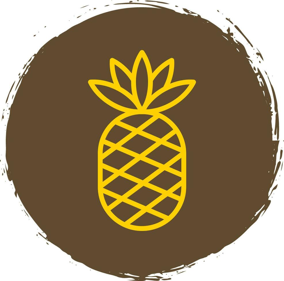 Ananas-Vektor-Icon-Design vektor