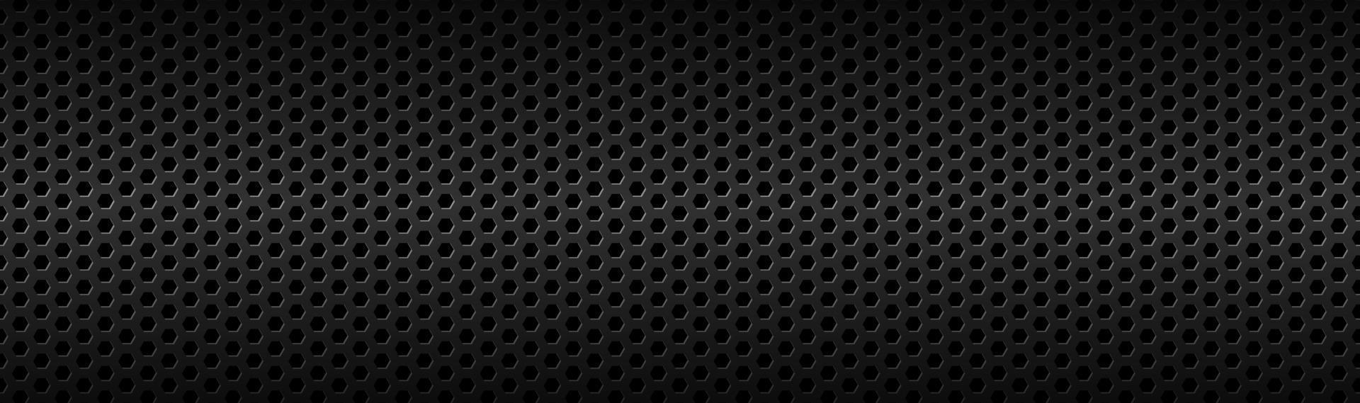 abstrakt mörk svart geometriska sexkantiga mesh material rubrik teknik banner med tomt utrymme för din logo vektor abstrakt widescreen bakgrund