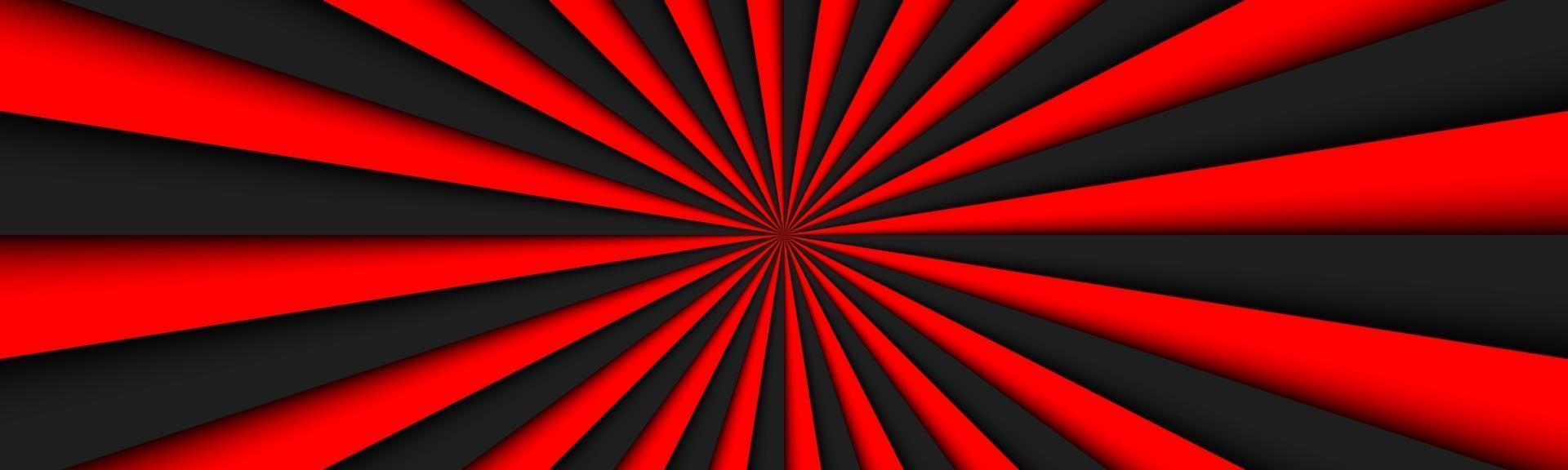 schwarze und rote abstrakte Kopfzeile schwarze und rote Linien Banner helles Muster einfache Vektorillustration vektor