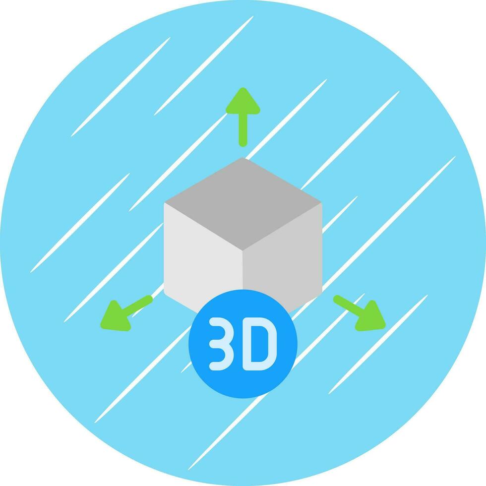 3D-Modell-Vektor-Icon-Design vektor