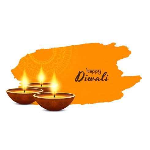 Abstrakt religiös Glad Diwali hälsning bakgrund vektor