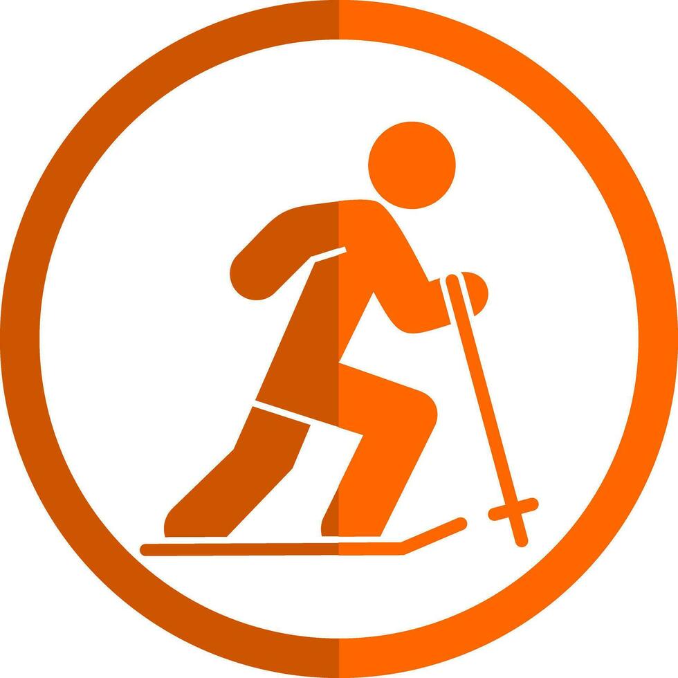 Skifahrer Vektor Symbol Design