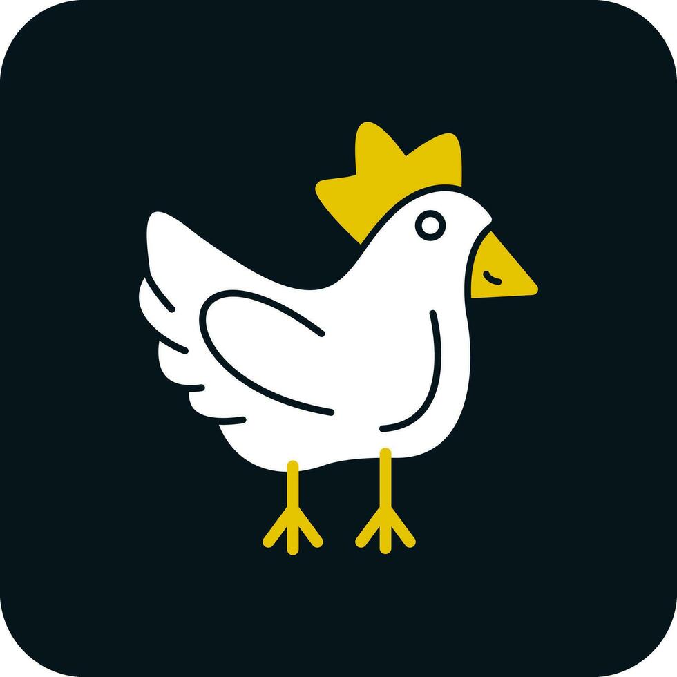 Huhn-Vektor-Icon-Design vektor