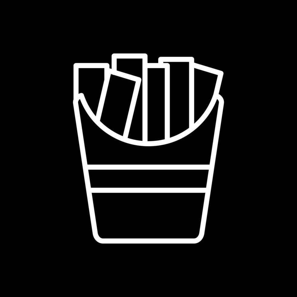 Pommes-Frites-Vektor-Icon-Design vektor