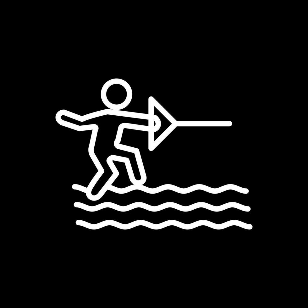 vatten åka skidor vektor ikon design