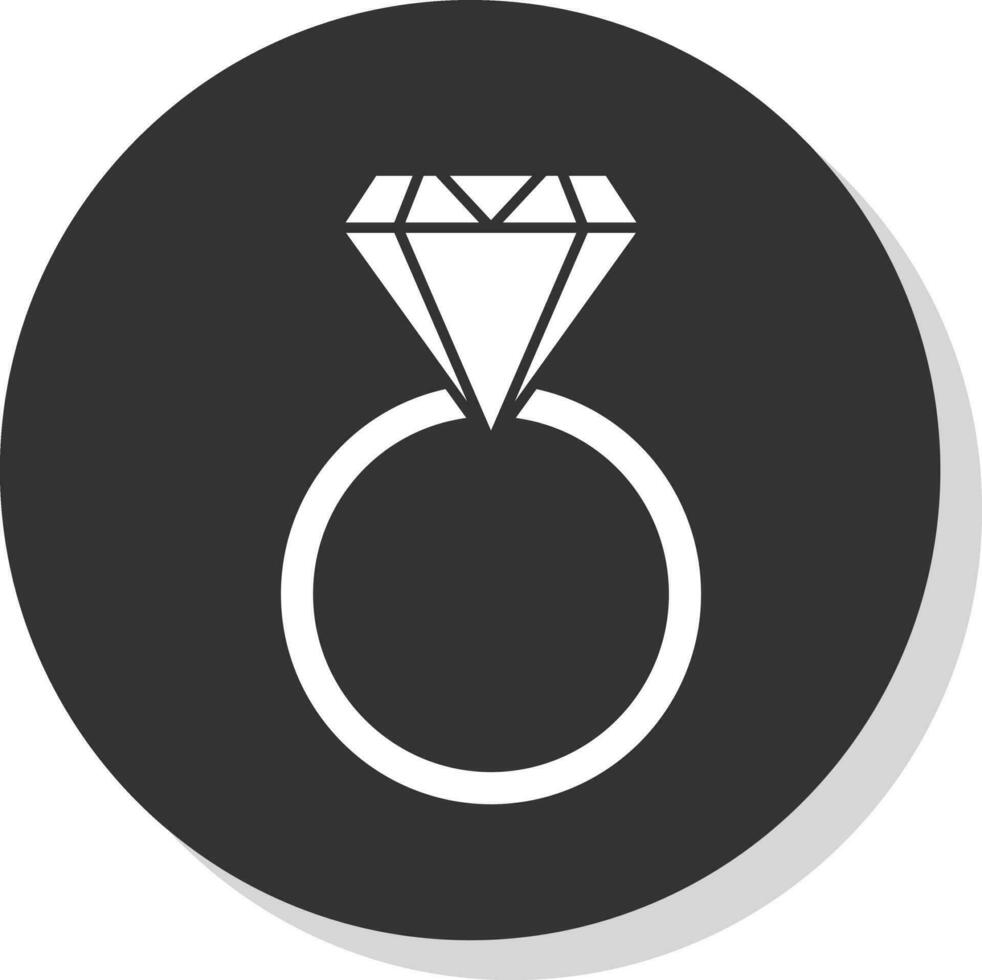 Diamantring-Vektor-Icon-Design vektor