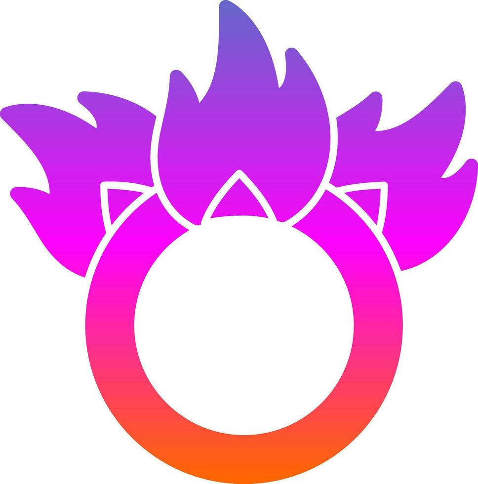 Ring des Feuer-Vektor-Icon-Designs vektor