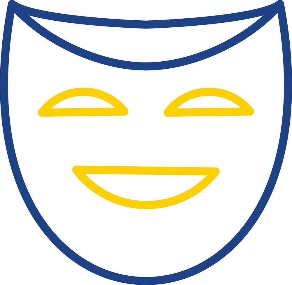 Theatermasken-Vektor-Icon-Design vektor