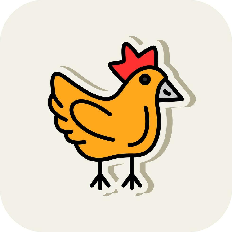 Huhn-Vektor-Icon-Design vektor