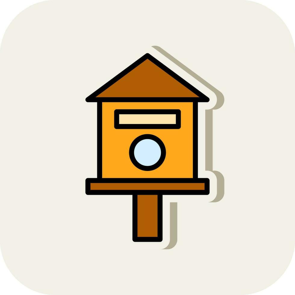 Vogelhaus-Vektor-Icon-Design vektor