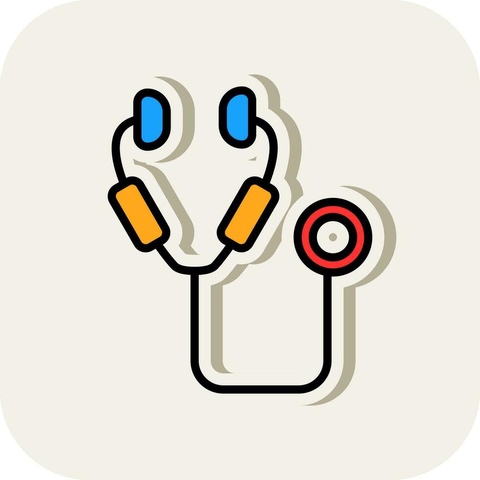Stethoskop-Vektor-Icon-Design vektor
