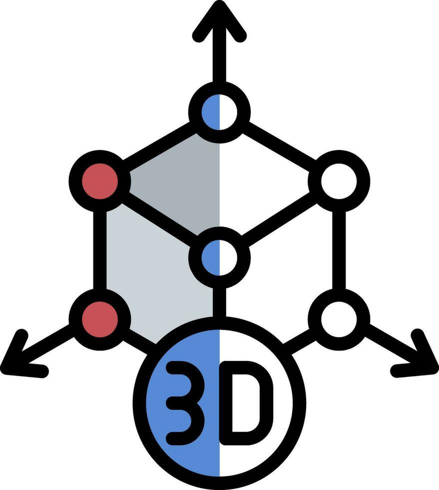 3D-Modellierungsvektor-Icon-Design vektor