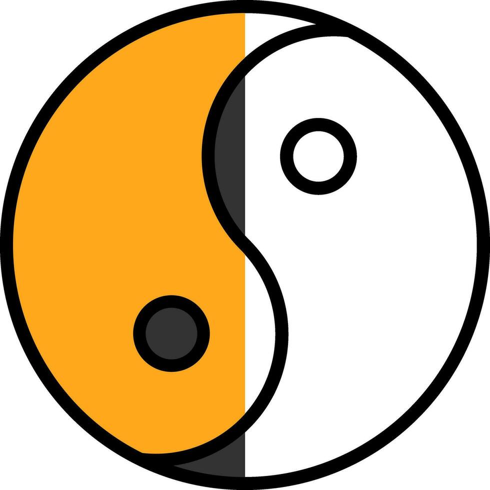 Yin-Yang-Vektor-Icon-Design vektor