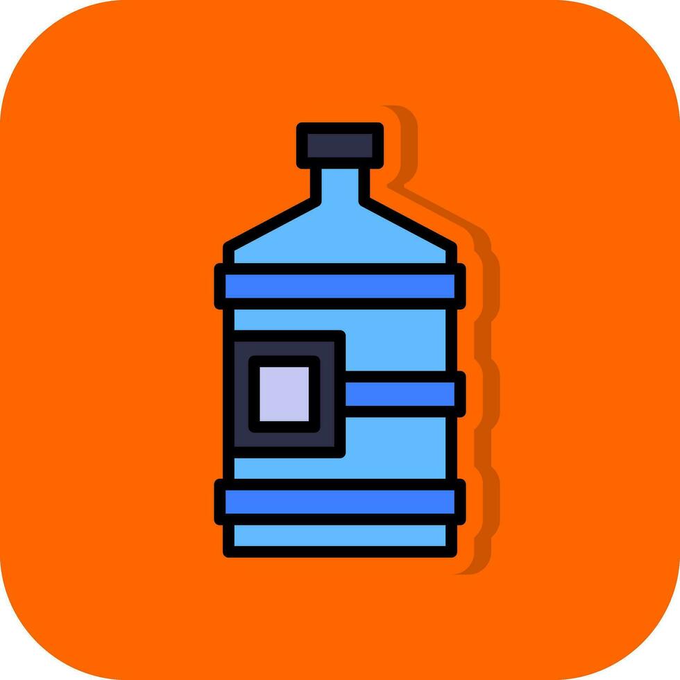 Wasserflaschen-Vektor-Icon-Design vektor