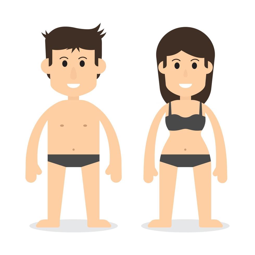 menschlicher Körper Mann und Frau vektor