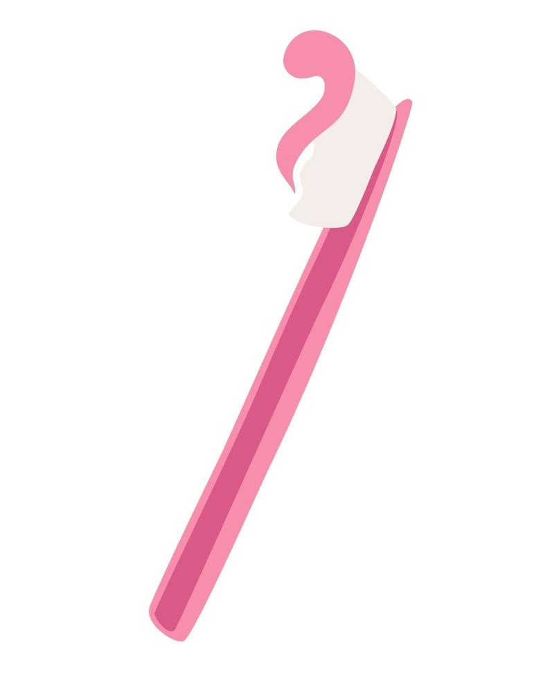 Zahnbürste mit Zahnpasta-Symbol das Konzept der Zahnmedizin flaches Design Gesundheitswesen gesunde Hygiene zahnmedizinische Cartoon-Vektor-Illustration für Design vektor
