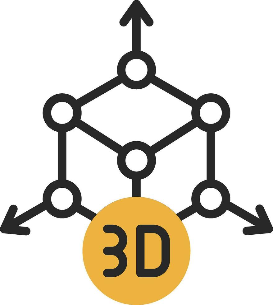 3D-Modellierungsvektor-Icon-Design vektor