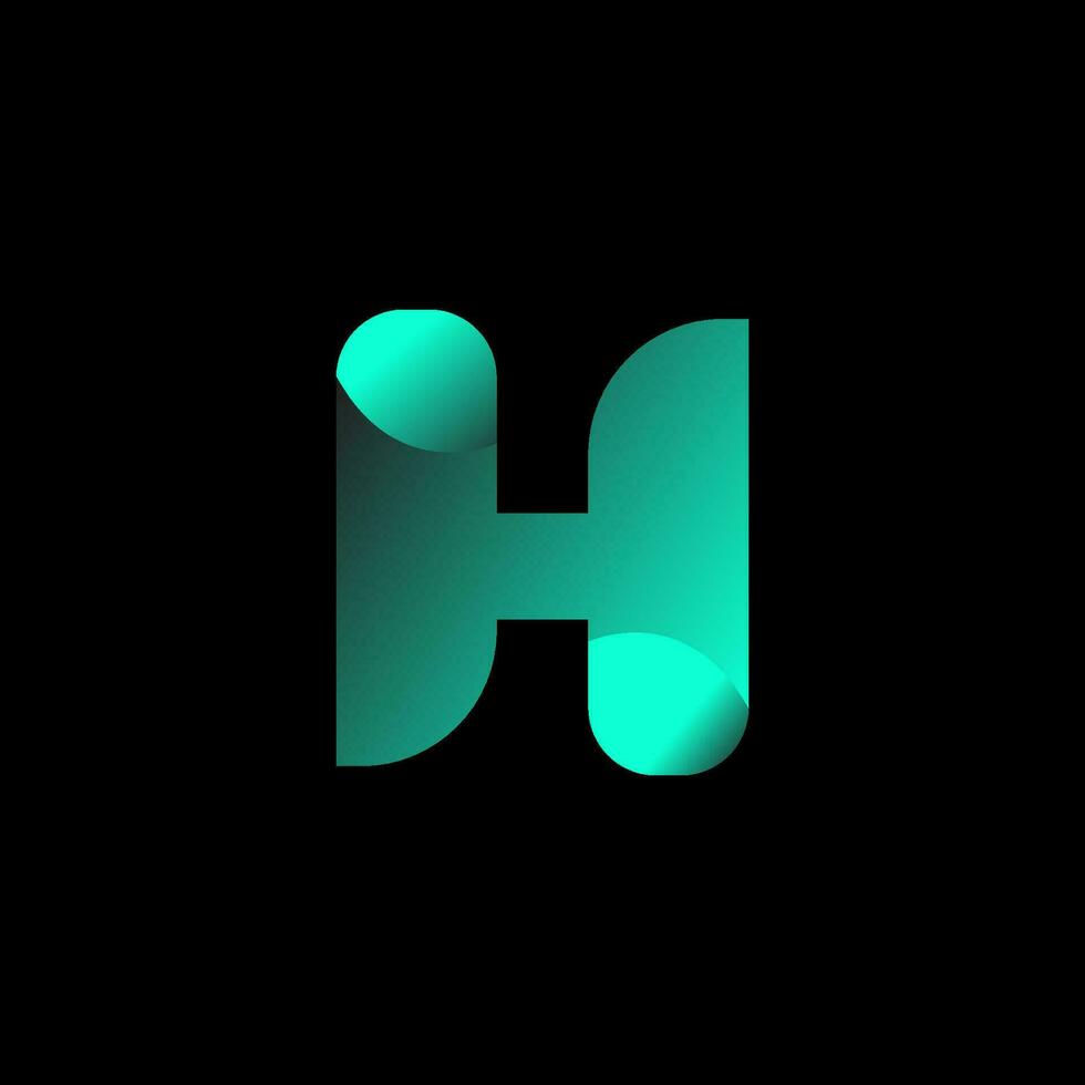 Gradient Farbe h Logo Design vektor