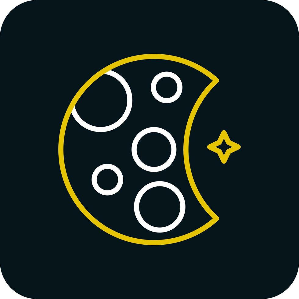 Mond-Vektor-Icon-Design vektor