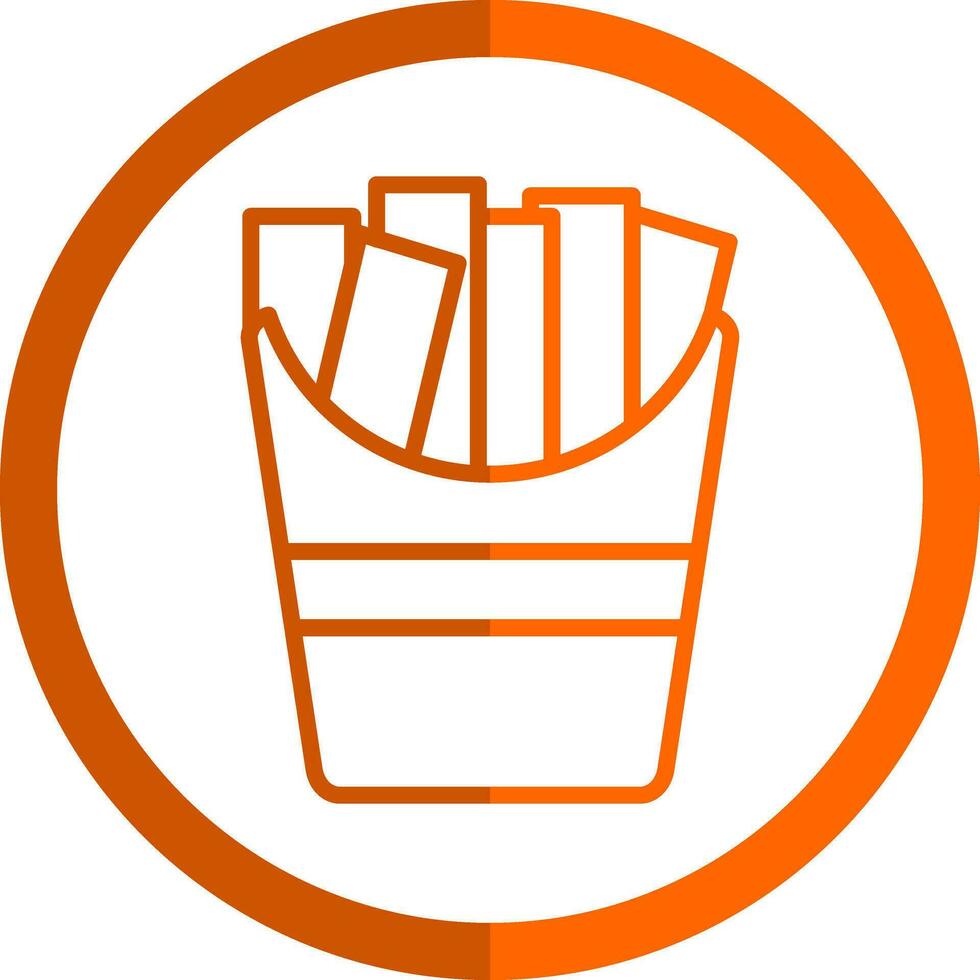 Pommes-Frites-Vektor-Icon-Design vektor